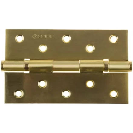 Петля универсальная ЗУБР &quot;ЭКСПЕРТ&quot;, 2 подшипника, цвет мат. латунь (SB), с крепежом, 125х75х2,5мм, 2 шт 37601-125-3 купить в Урае