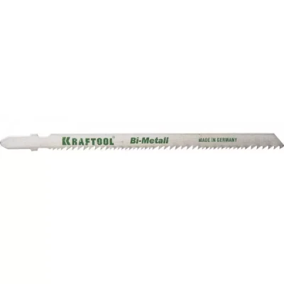 Полотна KRAFTOOL, T345XF, для эл/лобзика, Bi-Metall,универ.: по нерж.стали, дереву с гвоздями, EU-хвост., шаг 1,8-2,5мм, 110мм, 2шт 159505-U
