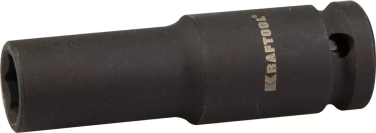 Торцовая головка KRAFTOOL "INDUSTRIE QUALITAT" ударная, удлиненная (1/2"), FLANK, Cr-Mo, фосфатированная, 13 мм 27942-13_z01 купить в Урае