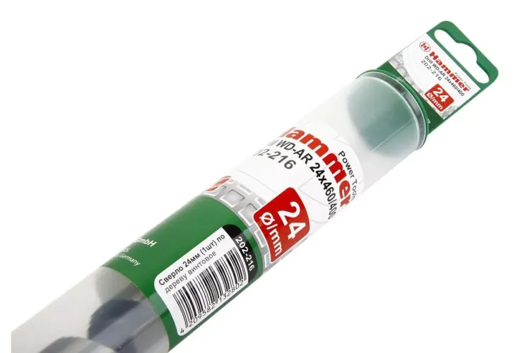 Сверло по дереву HAMMER Ф24х460мм (DR WD AR 24мм*460/370мм) купить в Урае