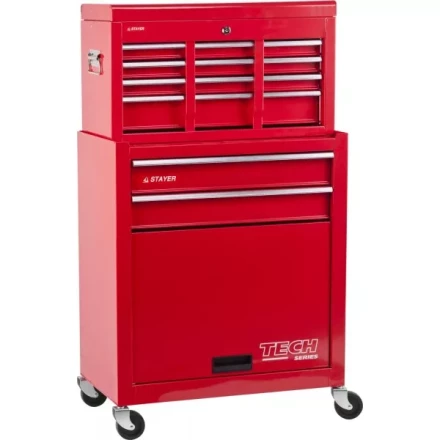 Тележка инструментальная STAYER &quot;MASTER&quot; комбо, 2 ящика + ящик настольный, 7 полок, 616х330х742мм 38909-K купить в Урае