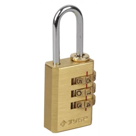Замок ЗУБР &quot;ЭКСПЕРТ&quot; навесной мини, кодовый, 3 диска 37118-1_z01 купить в Урае