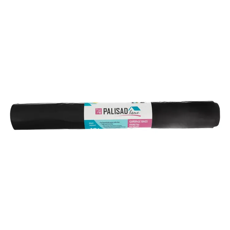 Пакеты для мусора Palisad 200 л x 10 шт., ПВД особопрочные черные, длинный ролик, Home 927295 купить в Урае