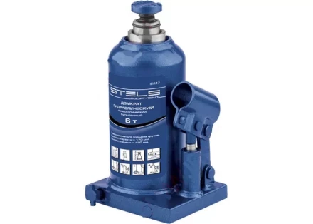 Домкрат гидравлический бутылочный телескопический 2 т h подъема 170–380 мм  STELS 51115 купить в Урае