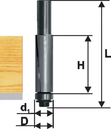 Фреза кромочная прям ф19х25,4мм хв 8мм ДСП Энкор 28057 купить в Урае