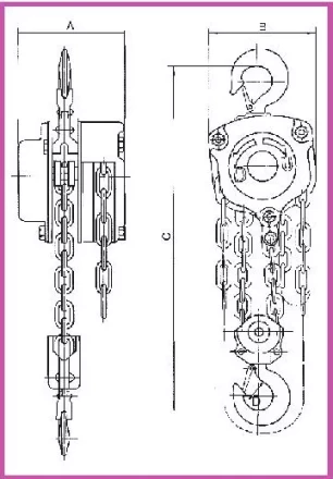Таль ручная цепная HSZ-J LB г-п 2 тонн H=12 метра купить в Урае
