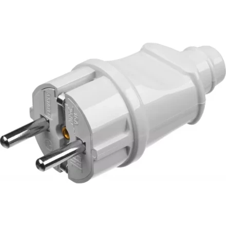 Вилка MAXElectro электрическая, 16А/220В, с заземлением, белая, STAYER 55160-W купить в Урае