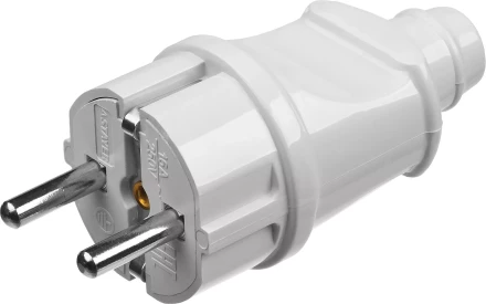 Вилка MAXElectro электрическая, 16А/220В, с заземлением, белая, STAYER 55160-W купить в Урае