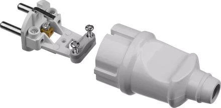 Вилка MAXElectro электрическая, 16А/220В, с заземлением, белая, STAYER 55160-W купить в Урае