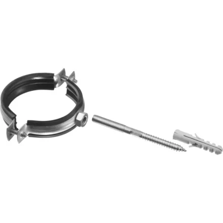 ЗУБР &quot;МАСТЕР&quot;. Хомут трубный с гайкой, оцинкованный, в комплекте с сантехнической шпилькой и дюбелем, 2 1/2&quot;, 1шт 37866-75-80 купить в Урае