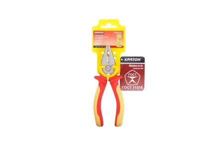 Пассатижи диэлектрические до 1000 В Кратон Dielectric Cr-V 150 мм 2 12 11 001 купить в Урае