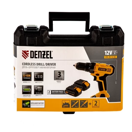 Дрель-шуруповерт аккумуляторная CDL-IB-12-02 Denzel 26111 купить в Урае