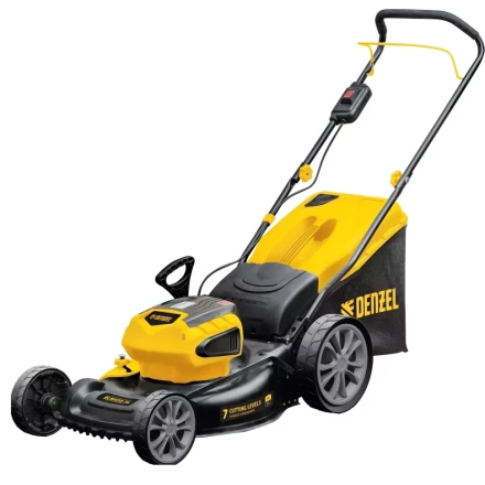 Газонокосилка аккумуляторная бесщеточная RLM450-36, Li-ion, 36 В, 4 Ач, 450 мм, травосборник 40 л Denzel 58910 купить в Урае