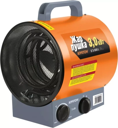 Тепловая пушка электрическая Кратон Жар-пушка Е 3-300 L 3 09 04 029 купить в Урае
