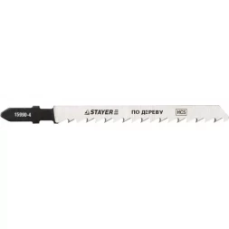 Полотна STAYER "PROFI", T101D, для эл/лобзика, HCS, по дереву, ДСП, ДВП, EU-хвост., шаг 4мм, 75мм, 2шт 15990-4_z01