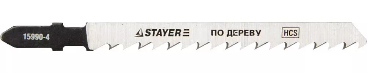 Полотна STAYER "PROFI", T101D, для эл/лобзика, HCS, по дереву, ДСП, ДВП, EU-хвост., шаг 4мм, 75мм, 2шт 15990-4_z01 купить в Урае