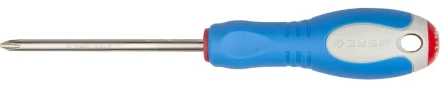 Отвертка ЗУБР, Cr-V сталь, трехкомпонентная рукоятка, цветовая индикация типа шлица, PH №2, 100мм 25252-2-100_z01 купить в Урае