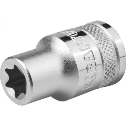 Торцовая головка KRAFTOOL "INDUSTRIE QUALITAT", Cr-V, внешний TORX, хромосатинированная, 1/2", Е 14 27810-14_z01