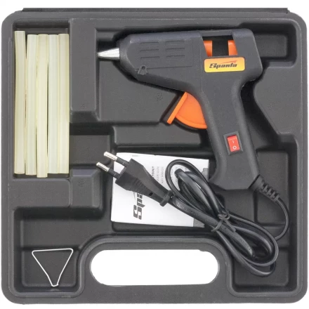 Клеевой пистолет с выкл. 7 мм в кейсе 20 Вт 2,5 г./мин. SPARTA 93025 купить в Урае