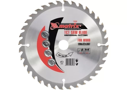 Пильный диск по дереву, 230 х 32мм, 36 зубьев + кольцо 30/32 MATRIX Professional 73296 купить в Урае