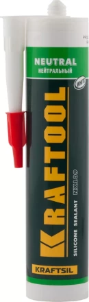 Герметик силиконовый KRAFTOOL белый, нейтральный, 300мл 41257-0 купить в Урае