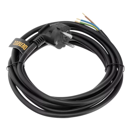 Шнур сетевой Energy Series Denzel, ПВС, 3 м, 3 x 1,5 мм, с неразборной вилкой, черный, 3 м, 37675 купить в Урае