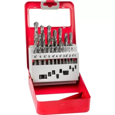 Набор ЗУБР &quot;МАСТЕР&quot;: Свёрла  по металлу, быстрорежущая сталь, в мет. боксе, 1-10мм, 19шт 29621-H19-M купить в Урае