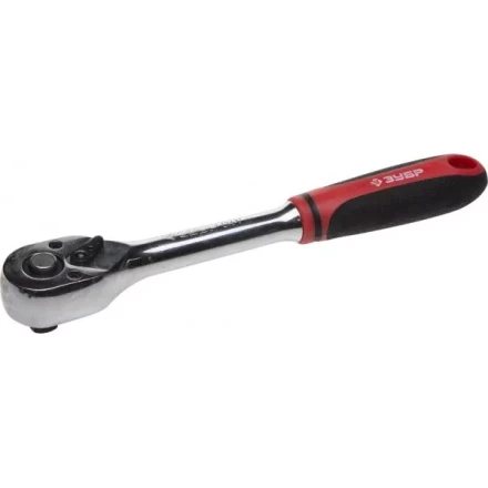 Трещотка для торцовых головок ЗУБР &quot;МАСТЕР&quot;, Сr-V сталь, 72 зубца, 1/4&quot; 27736-1/4 купить в Урае