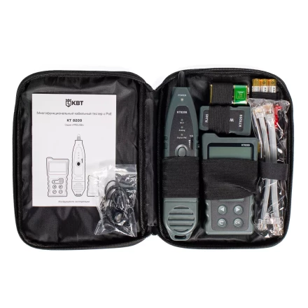 LAN-тестер КВТ KT 8209 для витой пары с поддержкой PoE (86208) купить в Урае