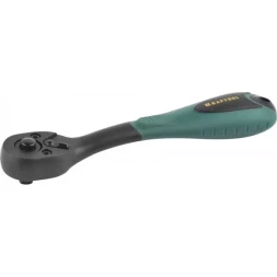 Трещотка для торцовых головок KRAFTOOL "EXPERT", Сr-V сталь, 72 зубца, пластиковое покрытие, 1/4" 27796-1/4_z02