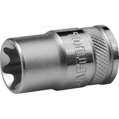 Торцовая головка KRAFTOOL "INDUSTRIE QUALITAT", Cr-V, внешний TORX, хромосатинированная, 1/2", Е 12 27810-12_z01
