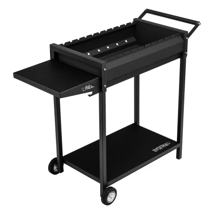 Мангал сварной на колесах, 662 х 390 х 152/805 мм, сталь 2 мм, кочерга в комплекте, Camping Palisad 69669 купить в Урае