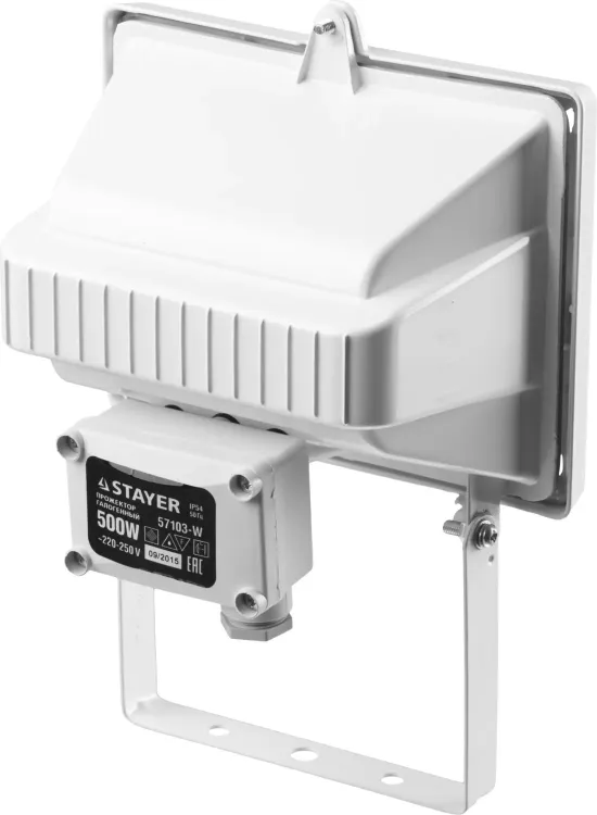Прожектор STAYER "MASTER" MAXLight галогенный, с дугой крепления под установку, белый, 500Вт 57103-W купить в Урае