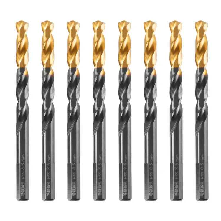 Сверло по металлу, 8,5 мм, HSS-Tin, Golden Tip, 8 шт. Denzel 717220 купить в Урае