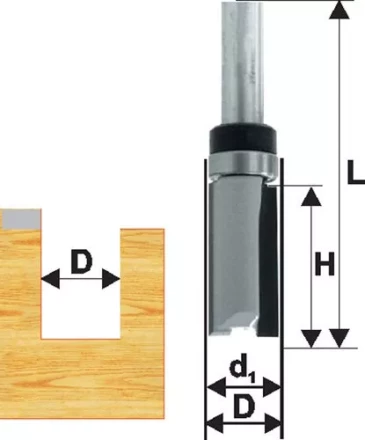 Фреза кромочная прям ф15,8х26мм хв 8мм ДСП Энкор 28062 купить в Урае