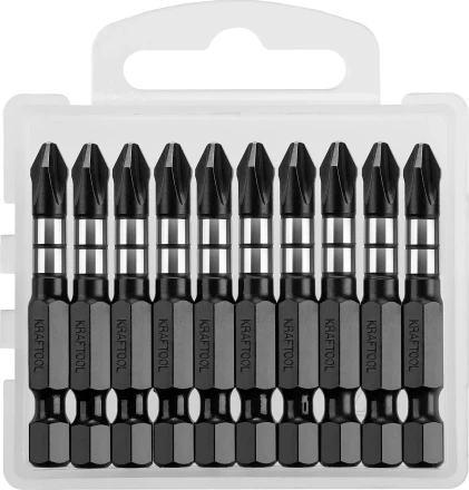 Биты для ударных шуруповертов KRAFTOOL Impact Pro PH 26191-2-50-S10 купить в Урае