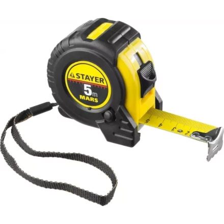 Рулетка STAYER &quot;PROFI&quot; &quot;MARS&quot;, обрезиненный корпус, утолщенное полотно, 5мх25мм 34131-05-25_z01 купить в Урае