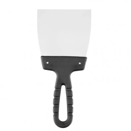 Шпательная лопатка из нержавеющей стали 100 мм пластмассовая ручка Россия 85135 купить в Урае