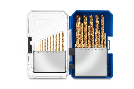 ЗУБР ТИТАН 25шт (1-13мм) сталь Р6М5, класс А, титановое покрытие, пласт.бокс, набор сверл по металлу (29617-H25) купить в Урае