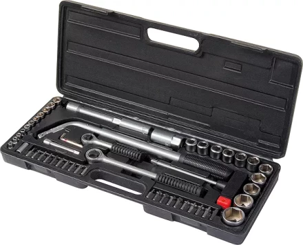 Набор шоферский 54 предм 1/2 и 1/4 в пластиковом Боксе SPARTA 135055 купить в Урае