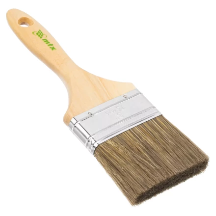 Кисть плоская &quot;Евро&quot; 3&quot;, смешанная щетина, деревянная ручка MTX 83081 купить в Урае