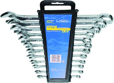 Набор ключей комбинированных 6 - 22 мм CrV 12 шт. СИБРТЕХ 15452 купить в Урае