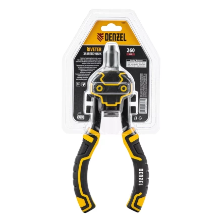 Заклепочник двуручный, заклепки 2,4-3,2-4,0-4,8-6,4 мм Denzel 40500 купить в Урае