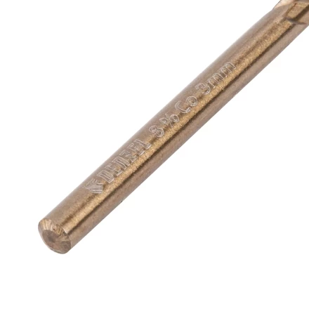 Сверло по металлу, 3 мм, HSS Co-8%, Denzel 71407 купить в Урае