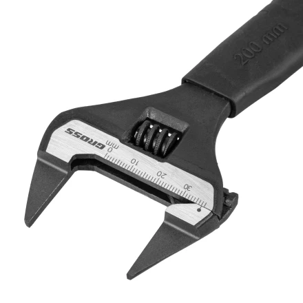 Ключ разводной, 200 мм Gross 15573, CrV, ультратонкие губки купить в Урае