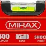 Уровень коробчатый усиленный MIRAX, фрезерованная поверхность, утолщенный профиль, 3 противоударных ампулы (1 поворотная на 360 град), с ручками, 60 см 34603-060 купить в Урае