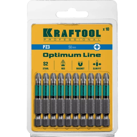 Биты KRAFTOOL OPTIMUM PZ 26124-3-50-10 купить в Урае