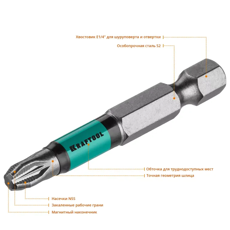 Биты KRAFTOOL OPTIMUM PZ 26124-3-50-10 купить в Урае