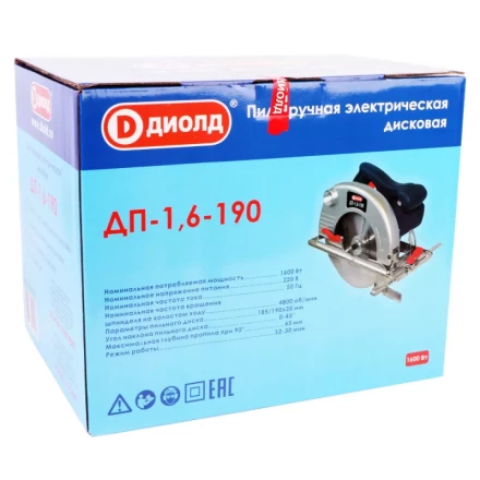 Дисковая пила Диолд ДП-1,6-190 купить в Урае