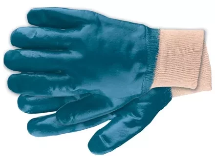 Перчатки рабочие из трикотажа с нитриловым обливом манжет M СИБРТЕХ 67756 купить в Урае